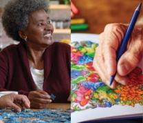 Puzzles & Coloring to Music for Older Adults