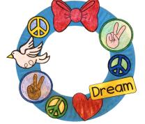 Celebrating MLK: Dr. Martin Luther King, Jr. Paper Plate Wreath 