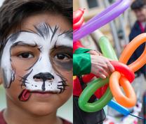 Community Day at East Elmhurst: Face Painting and Balloon Twisting with Party Colors